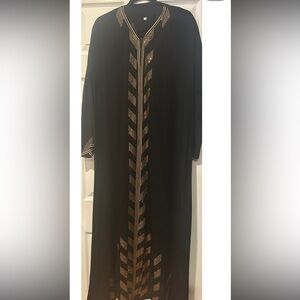 Elegant Black and Gold Women's Dress